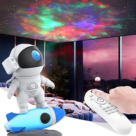 Astronaut Star Projector - Multicolored Modes & Bluetooth