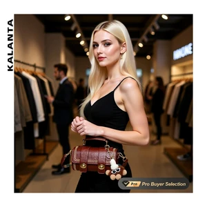 KALANTA Shoulder Hobo Best Luxury Small Womens Mini Clutch Sale Orange Sling Barrel PU Bags for Women