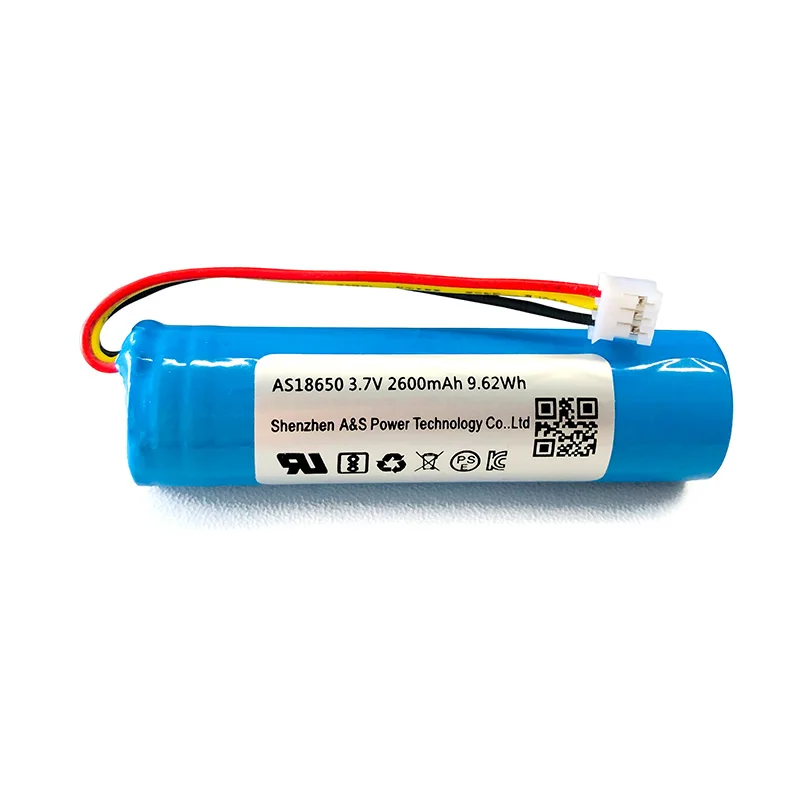 Lithium Ion Battery UL/KC Certific 2500mah 2600mah 18650 3.7v PCB Circuit 18650 Rechargeable Li-ion A&S Power 500 Times