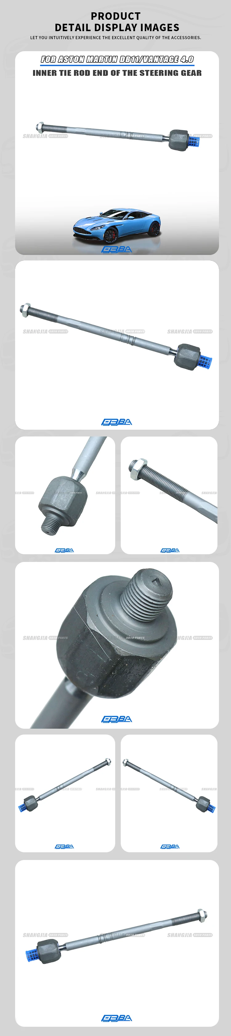 For Aston Martin DB11VT4.0 Coupe Volante Car Parts Suspension System Front Axle Inner Tie Rod End KY633200AC Aluminum Ball Joint supplier