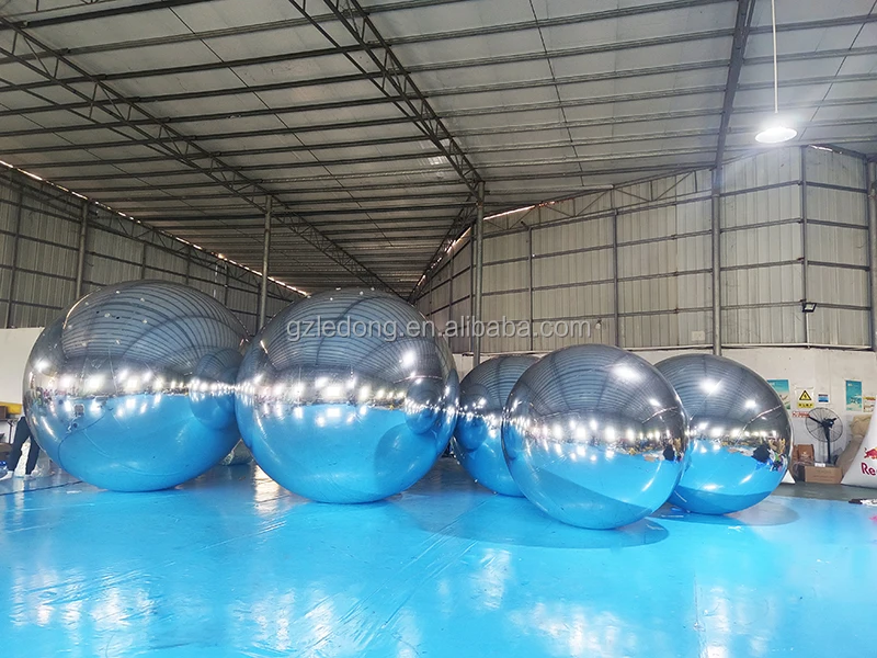 Large Mirror Balls Floating Mirror Ball Inflatable Silver Reflective