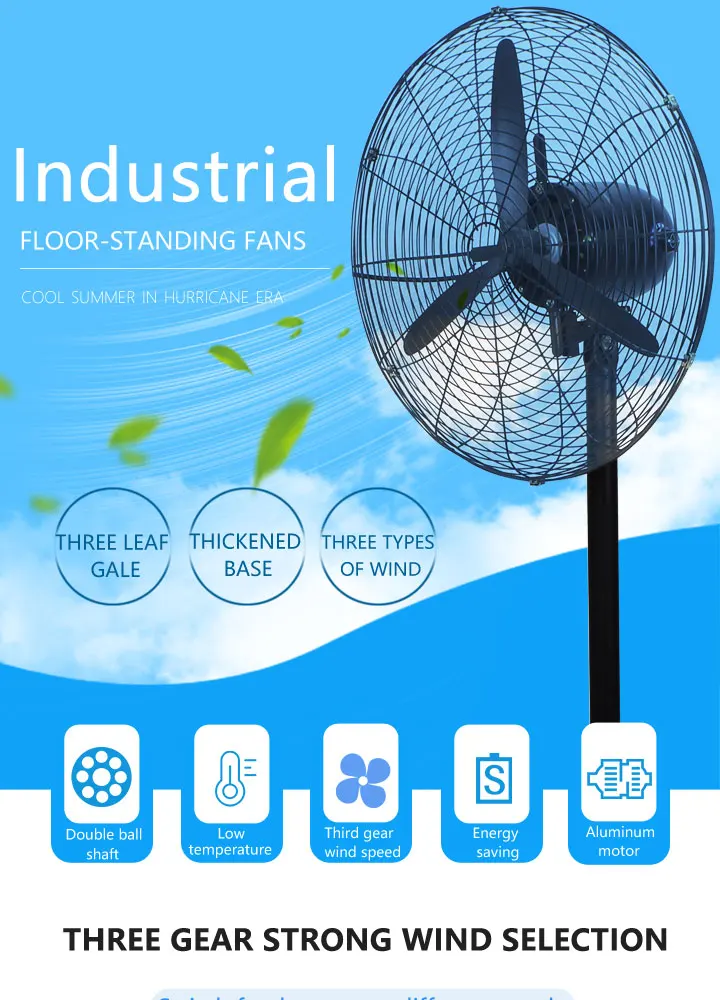 Pedestal Fan, 750, 180W, Metal - detail 4