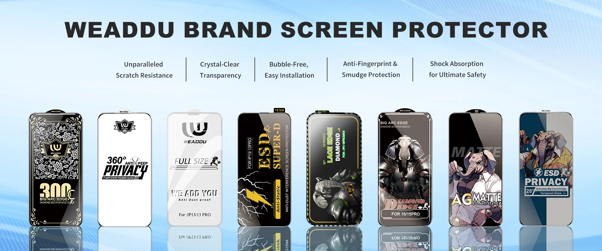 WEADDU Tempered glass screen protector