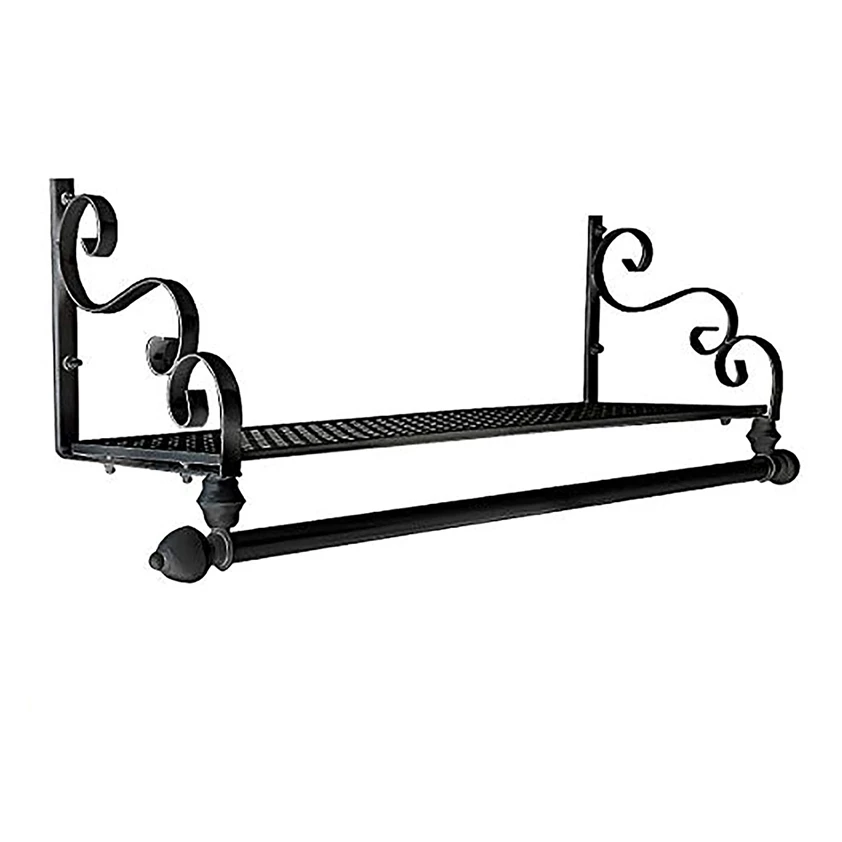 Metal Wrought Iron Bathroom Towel Wall Hanger Rack Wall Hook Hanger for Daily Clothes Hanger034510