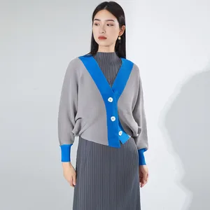 Miyaki Style Loose Fit Batwing Sleeves Single-Breasted Versatile Long Sleeve Cardigan Shirt