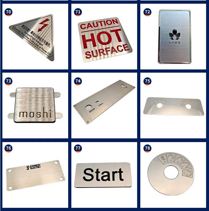 Custom Printed Engraved Generator Metal Name Plate Tag Label Alu ...