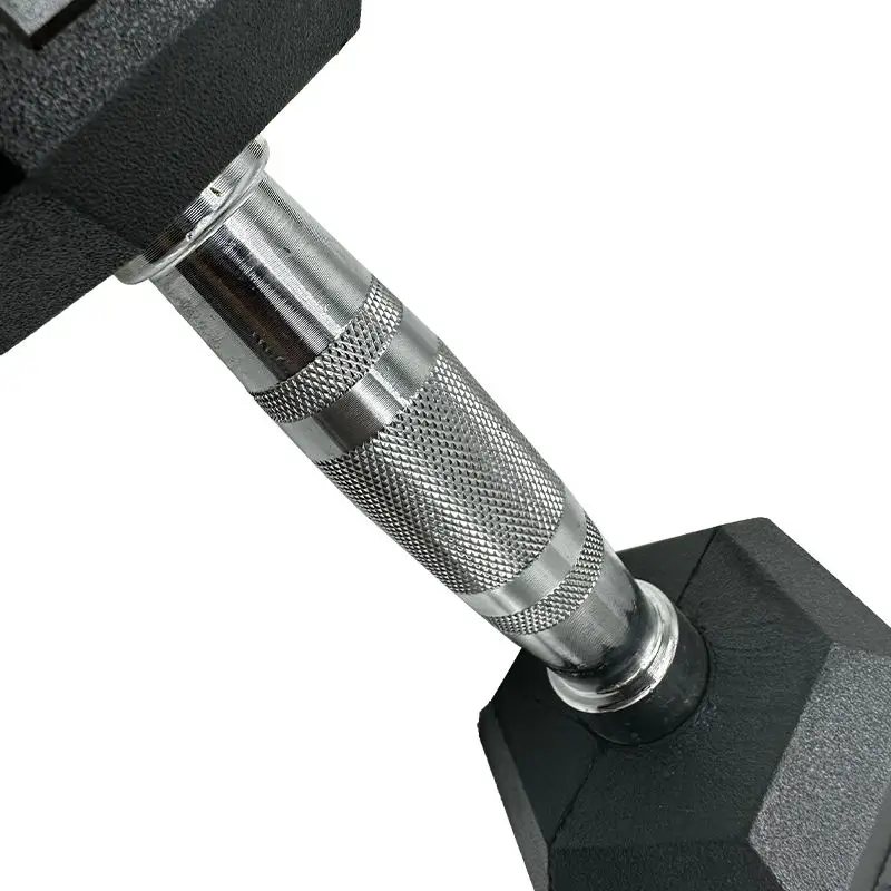 Bodybuilding Equipment Factory Direct Selling Hexagonal Dumbbell Set With Rack 5-110LB Rubber Hex Dumbbells