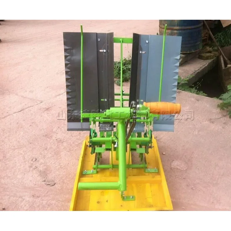 Small Hand-cranked Rice Transplanter Double-row Manpower Step-back Rice ...