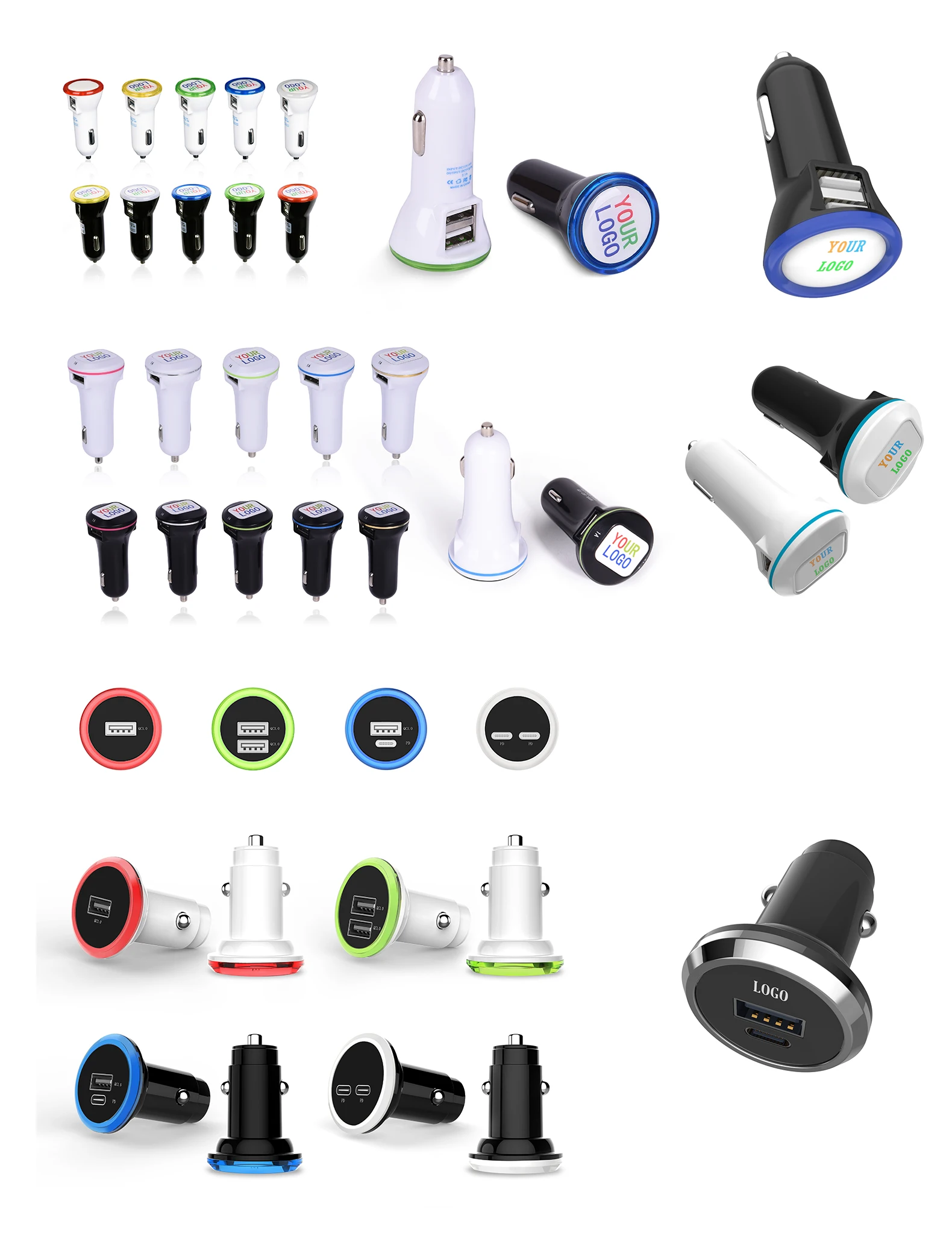 2 Usb Ports Qc 3.0 And Type C Pd 2 Usb Port Bus Car Usb Charger Socket