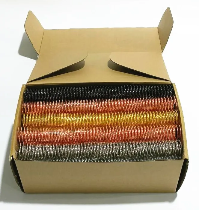 Office Supply - 45 Mm Black Gold Metal Spiral Binding Coils