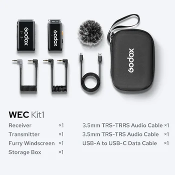 Smart Noise Reduction Mini 2Pack Godox Wec Wireless Lavalier Microphone System product image