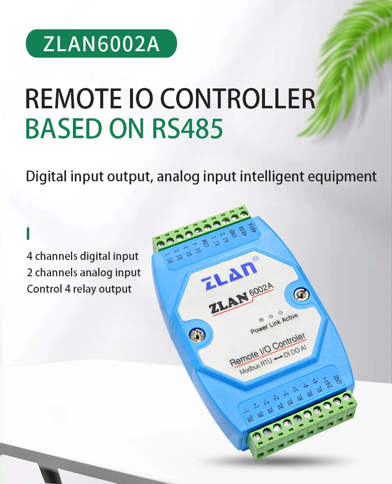 RS485 modbus RTU module Analog Digital input 2 AI 4 DI 4 DO modbus io ...