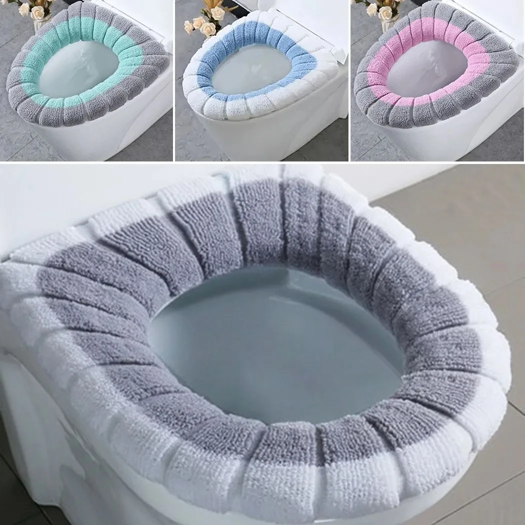 Double-Color Closestool Mat and Toilet Seat Cover Single-Piece Set ...