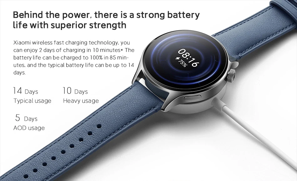 New Mi Watch S1 Pro Smart Watch 1.47'' AMOLED Screen Blood Oxygen Monitor Hear Rate Measure Smartwatch 14 Days Battery Life GPS