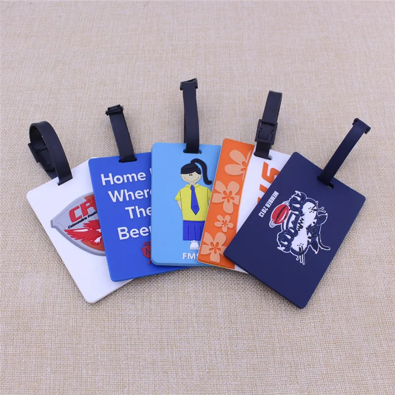 Custom Travel Luggage Tag 3d Rubber Plastic Silicone Soft Pvc Luggage ...