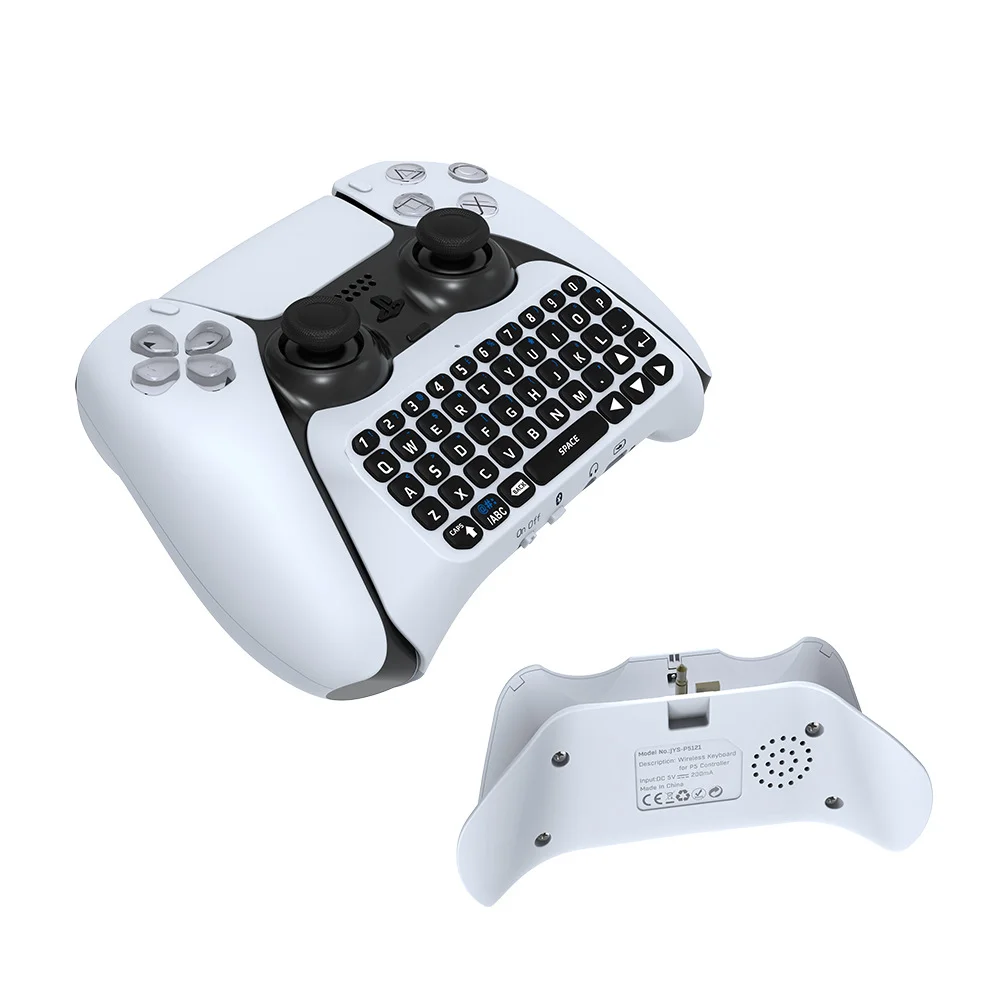 Poignée Laudtec LX337 avec Clavier externe Bluetooth sans fil avec haut-parleur intégré pour saisie de chat vocal Pour ps5  