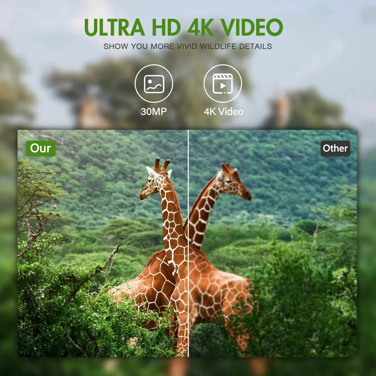Hunting Trail 4K 30MP Trap Game Wildlife Camera MMS Wifi801Pro Support Max 256GB SD Card