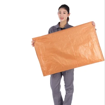 Manufacturer wholesale orange plastic woven bag thickened waterproof snakeskin bag construction waste packaging pp woven bag