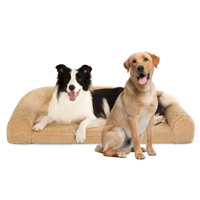 2024 pet supplies plush extra large washable luxury orthopedic cat memory foam pet couch dog sofa bed cama para perro