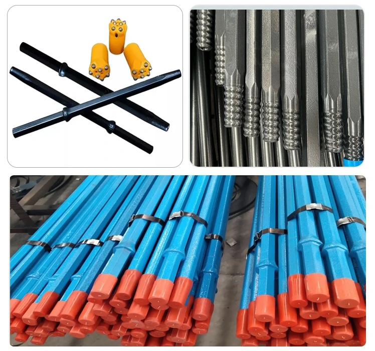 Chisel Bit Integral Drill Rod Hexagonal Drill Rod For Mining Tunneling