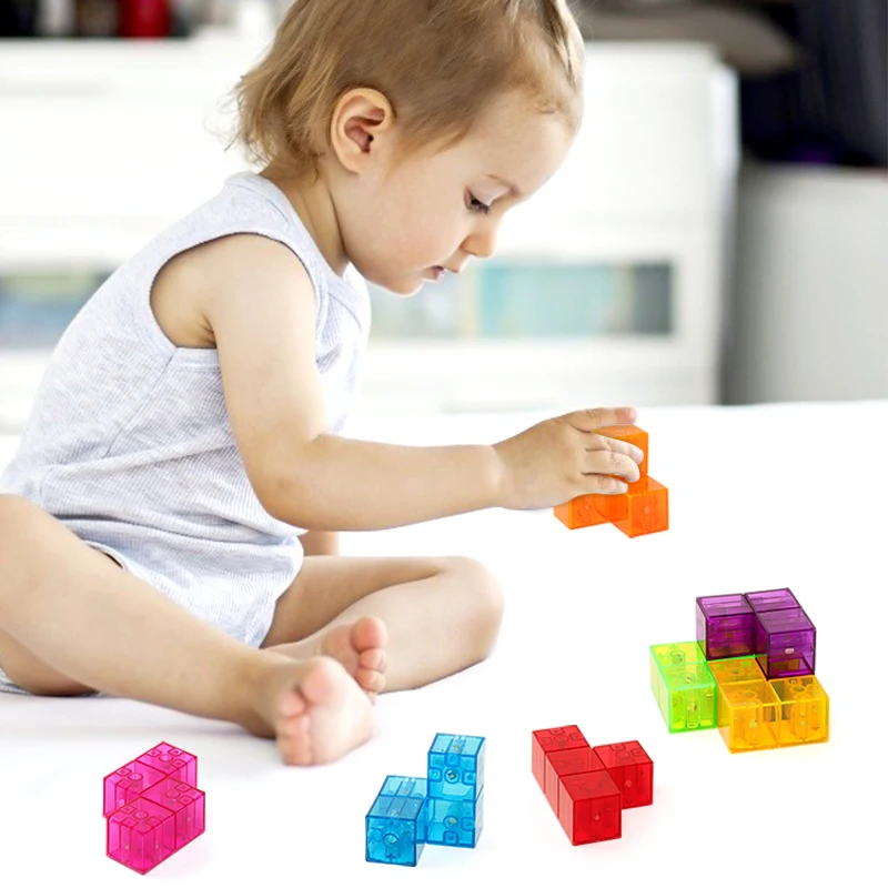 Children's Learning Promotional Magic Cube Puzzle Magnetic Cube for Kids