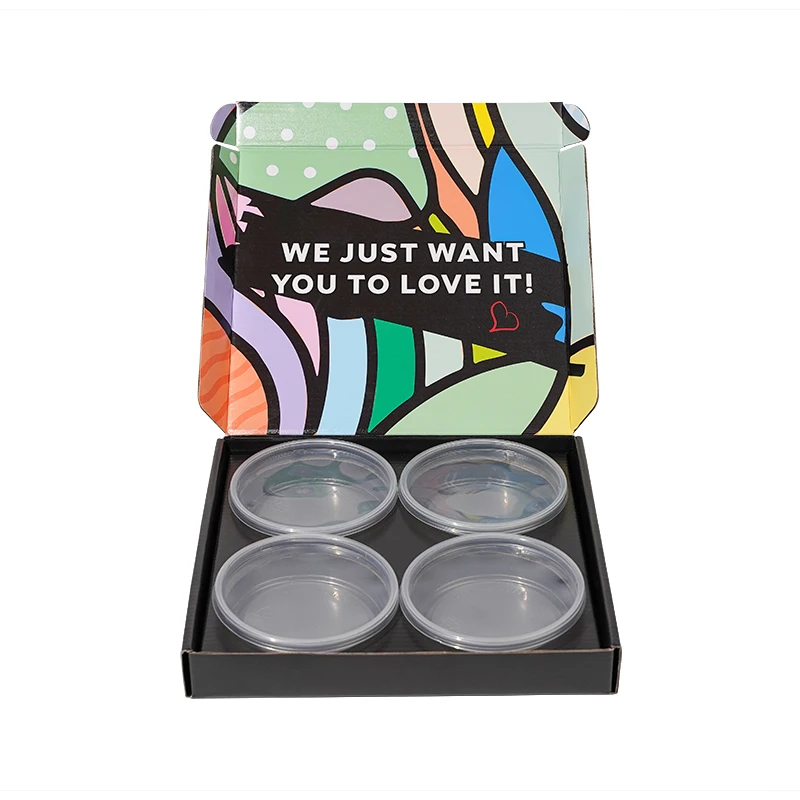 Small Folded Corrugated Shipping Box with Recycled Materials Glossy Matt Lamination Embossing for Packing Gift