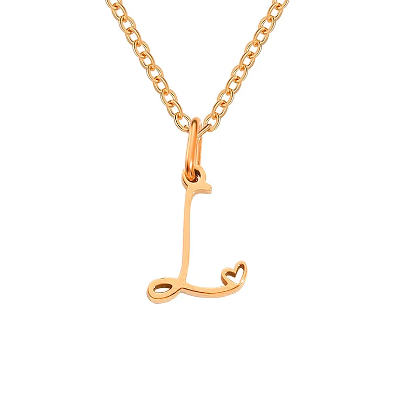 Heart Initial Necklace