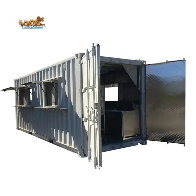 Prefab House Modular Mobile Luxury Fast Food House 20FT 40 Foot High Cube Container Restaurant With Kitchen Container Bar