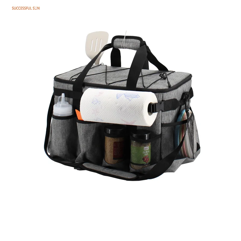 product wholesale customize logo picnic cooler bag food delivery bag for outdoor activities and bbq with lid-3