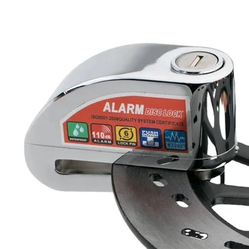 Alarm disc brake lock zinc alloy, bicycle battery car motorcycle heavy locomotive disc brake disc lock sticker