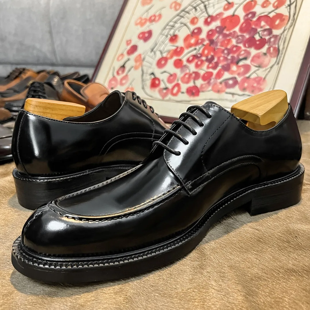 Herren Oxford-Schuhe Aus Echtem Leder - Formelle Business-Schuhe Mit Blake Rapid Stitch