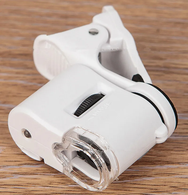 Handheld 60X Loupe Magnification Toy 60X Mini Phone Biological Microscope