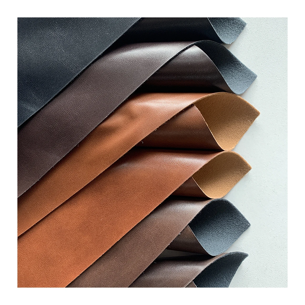 Free Sample Waterproof Skin Pattern Eco Friendly PU Leather Fabric, Customization Recycled Smooth Pu Upholstery Leather