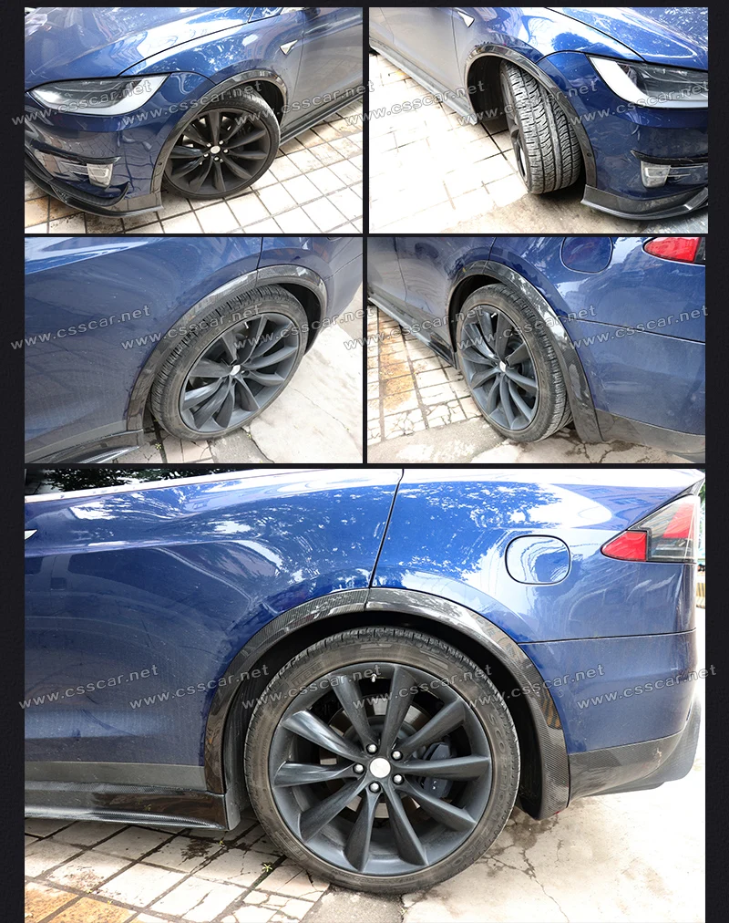 Oem Style Carbon Fiber Fenders Flare For Tesla Model X Fender Flares