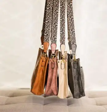 Новое поступление, винтажная Курьерская сумка из искусственной кожи, сумка-мессенджер с леопардовым ремешком для гитары, сумка через плечо для женщин и девушек