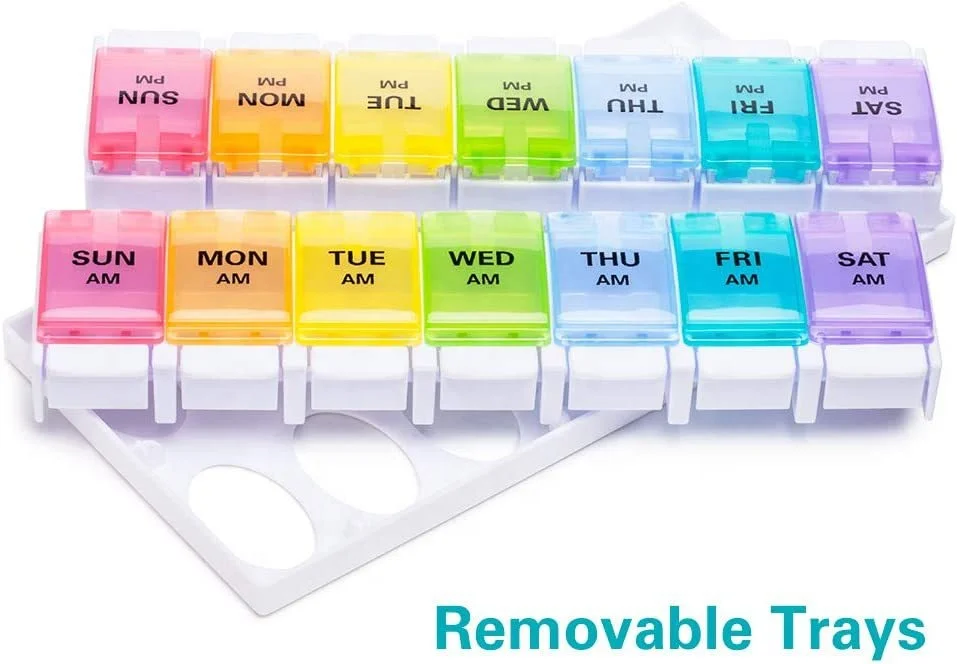 7-дневная Коробка органайзер для таблеток Недельная мини коробка хранения