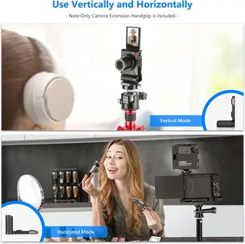 Neewer Camera Handle Grip Bracket Compatible with Sony ZV-1 Camera, ZV1 Camera Base Mount Bracket with Base Microphone/Fill product image