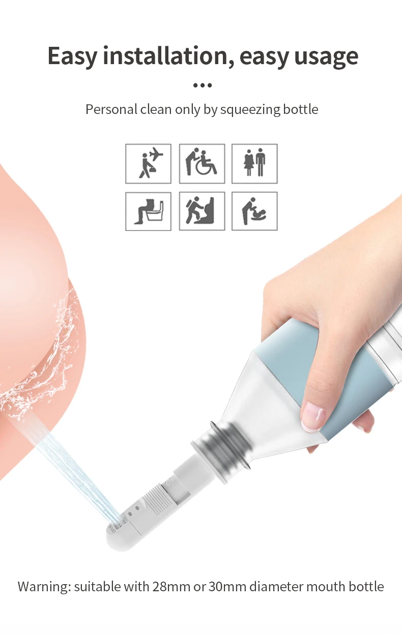 Non-Electric Manual Bidet in Mini Size Suitable for Any Thread Bottle in the World supplier