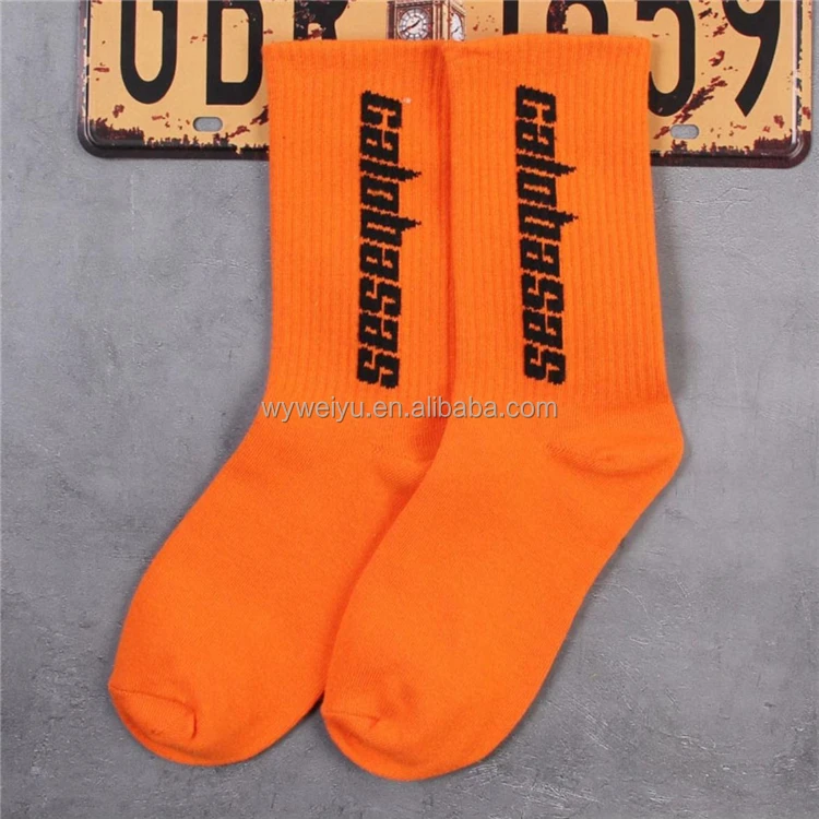 Hip Hop Skateboard Socks Japanese Style Calabasas Letter Couple Lovers