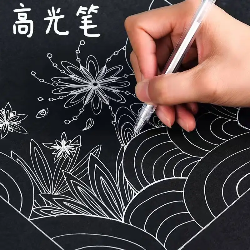 9 bolígrafos de gel blancos, bolígrafos blancos para arte 9 bolígrafos de gel blancos, bolígrafos blancos para arte