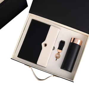 Promotional Business Gift Bundles Custom Notebook Tumbler Umbrella Pen Set for Trade Shows Corporate Events