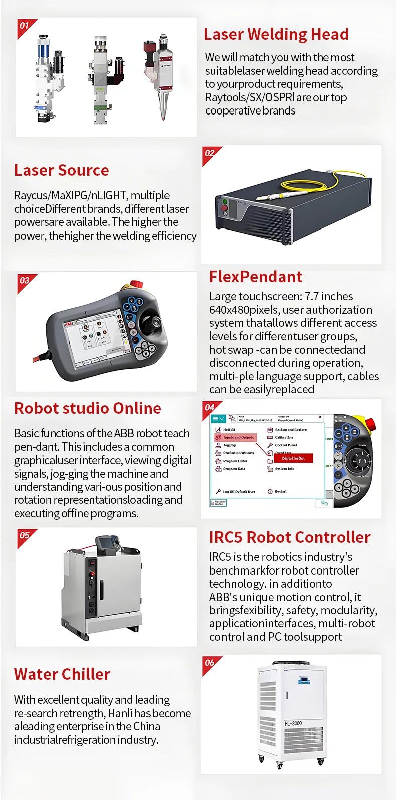 6 Axis Collaborative Servo Motor Robot Arm Multifunctional Robotic Laser Welder for Laser Welding Machines Service Robots