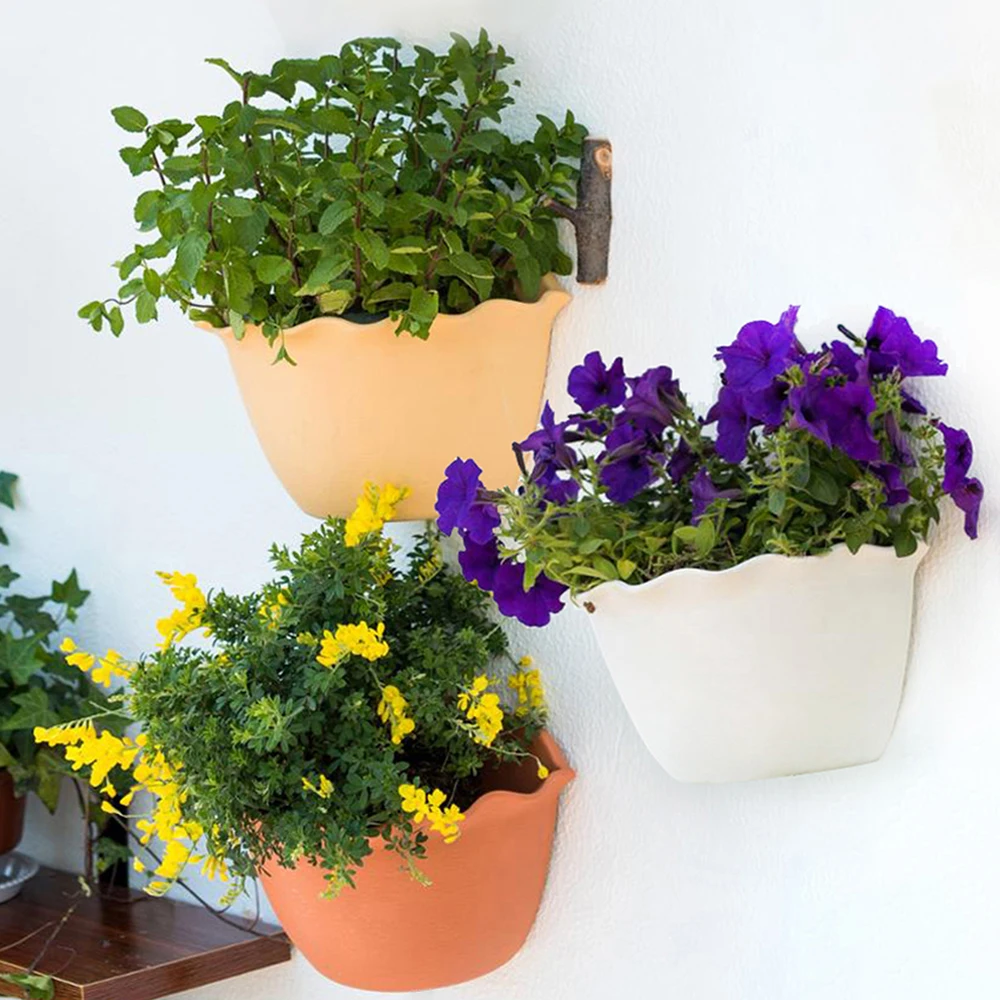 Huazhiai современный дизайн садовый настенный пластиковый подвесной цветочный горшок