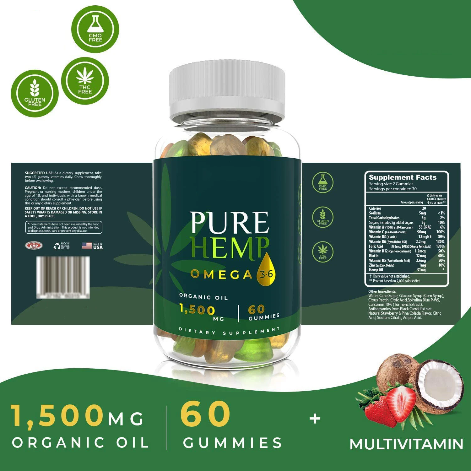 
 Этикетка на заказ, чистые пеньковые жевательные резинки, Омега 3-6, органическое масло, 1500 мг, содержит мультивитамины, лучше для глаз, сердца и костей мозга  