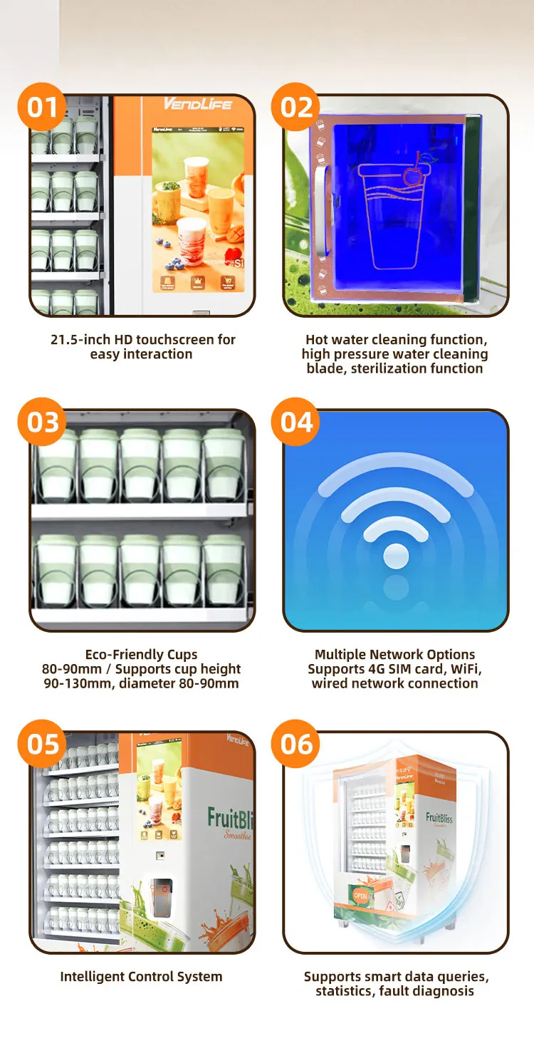 vendlife self service frozen fruit smoothie blend vending machine and cooling smoothie slushy vending machine-4