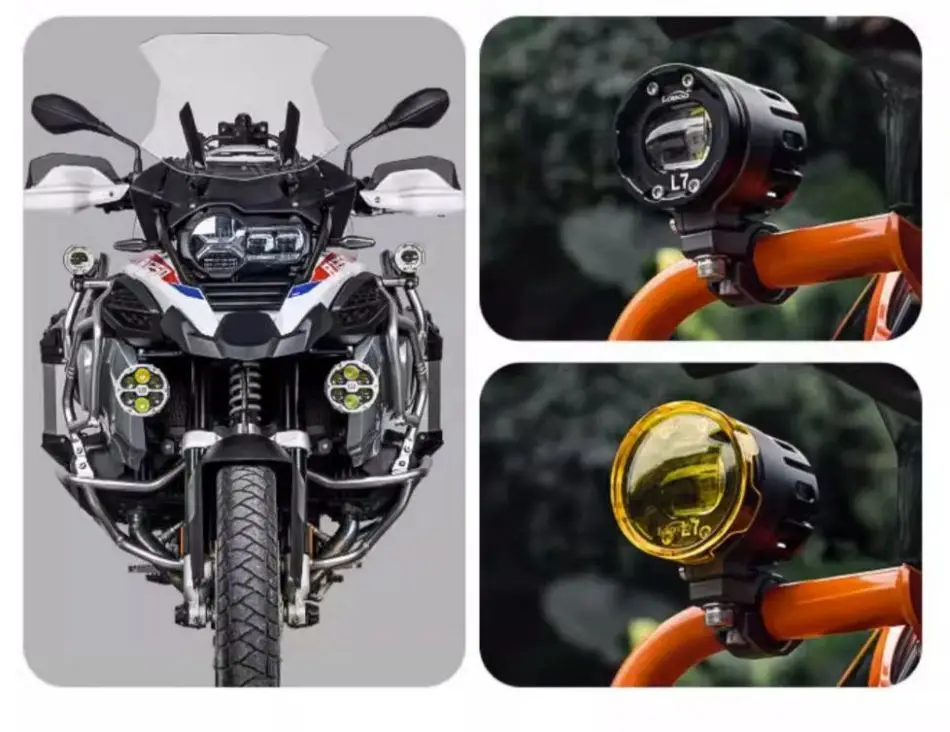 Jose2015 L Shaped Motorcycle Fog Light Bracket, Aluminium, Black, 2PCS 6 thumbnail image