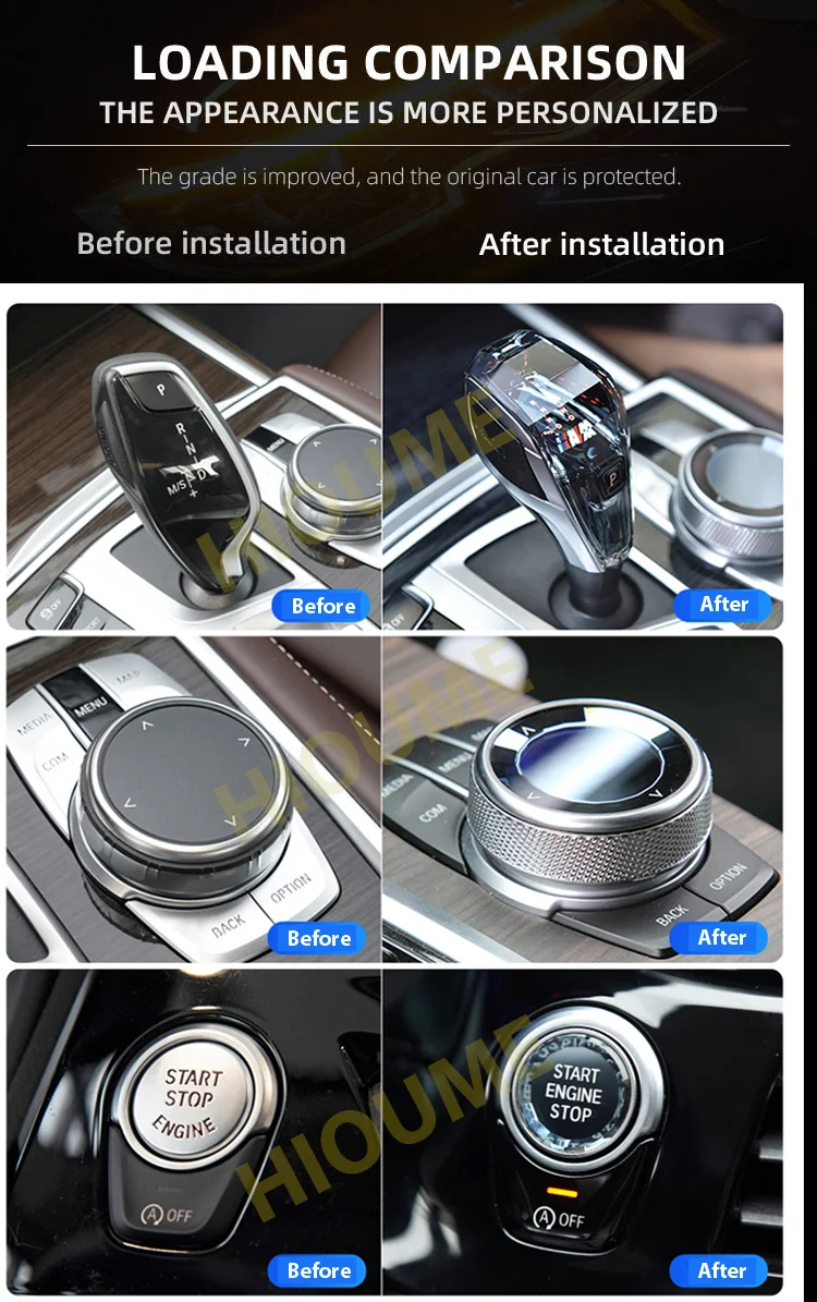 BMW3/4/8/Z4/X6 / X7/X5シリーズ用3ピースセットクリスタルギア