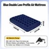 Blue Low Double, Electric Home Pump, 137*190*23cm
