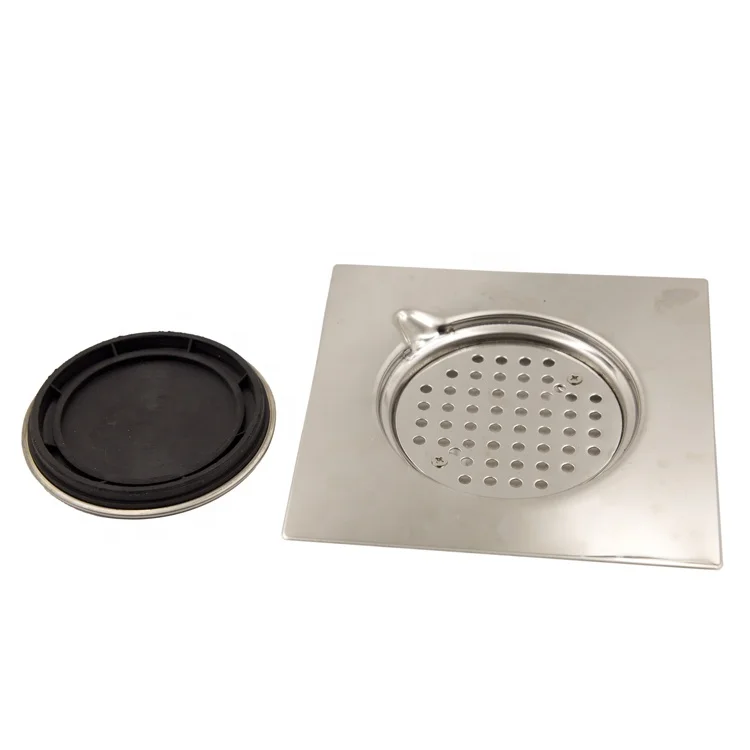 guida 731047现代地漏带橡胶垫圈浴室方形快速流动地板排水器