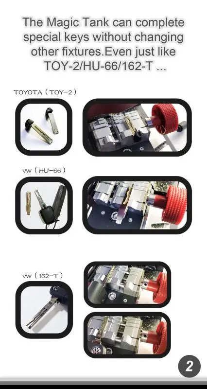 Two Years Warranty Newest 2024 Database tank Magic 2M2 Tank Automatic Car Key Cutting Machine Update From V8X6 Key Cutter